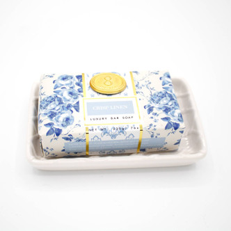 8 Oak Lane Crisp Linen Wrapped Bar Soap