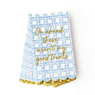 8 Oak Lane Blue Cane Paper Guest Towel Packs