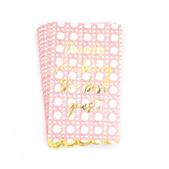 8 Oak Lane Pink Cane Paper Guest Towel Packs