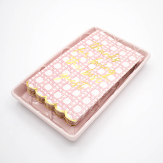 8 Oak Lane Pink Cane Paper Guest Towel Packs