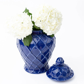 White Extra Large Textured Ginger Jar - 8 Oak Lane