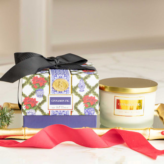 8 Oak Lane Gifts Cinnamon Fig 3-Wick Boxed Soy Wax Candle