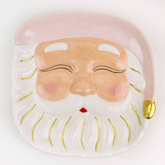 8 Oak Lane Pink Santa Platter
