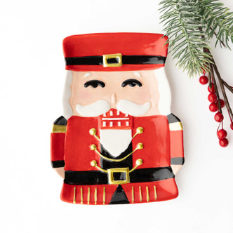 8 Oak Lane Gifts Red Nutcracker Dessert Plate