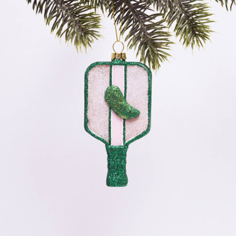 8 Oak Lane Pickleball Boxed Glass Ornament 8 Oak Lane Pickleball Boxed Glass Ornament