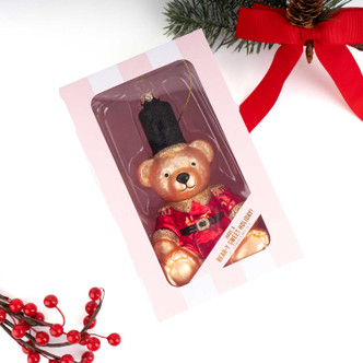 8 Oak Lane Gifts Red Teddy Bear Boxed Glass Ornament