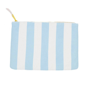 8 Oak Lane Blue Stripe Terry Flat Pouch - Large