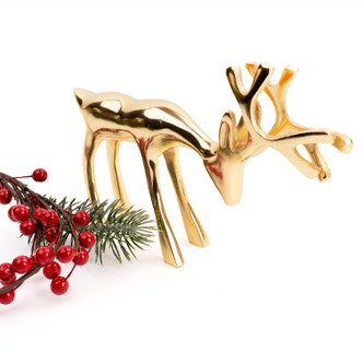 8 Oak Lane Gold Decorative Figurine Reindeer - Small