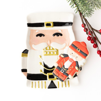 8 Oak Lane White Nutcracker Dessert Plate