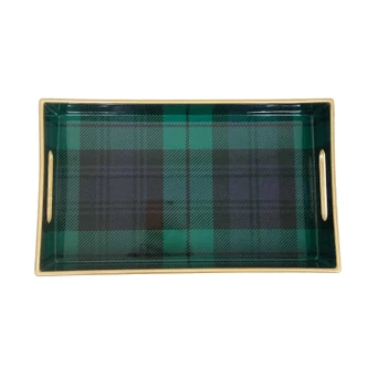 Blackwatch Plaid Resin Catchall Vanity Tray