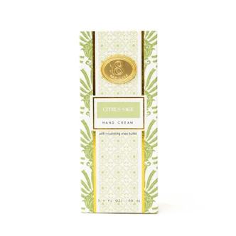 Citrus Sage hand cream box and tube (alternate angle)
