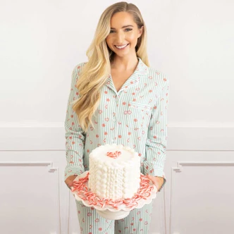 Candy Cane Cottage Long Pajama Set