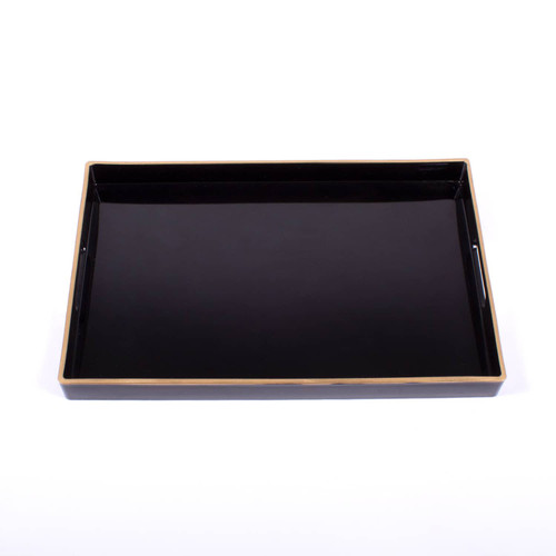 8 Oak Lane Gold Bamboo Mirrored Vanity Tray