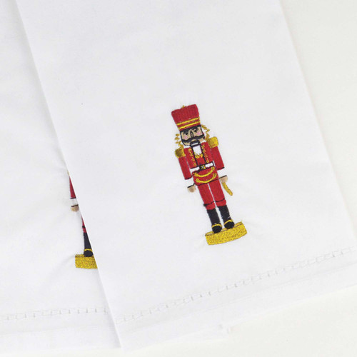 8 Oak Lane Detail of  Nutcracker Embroidered Bar Towels (Set of 2)