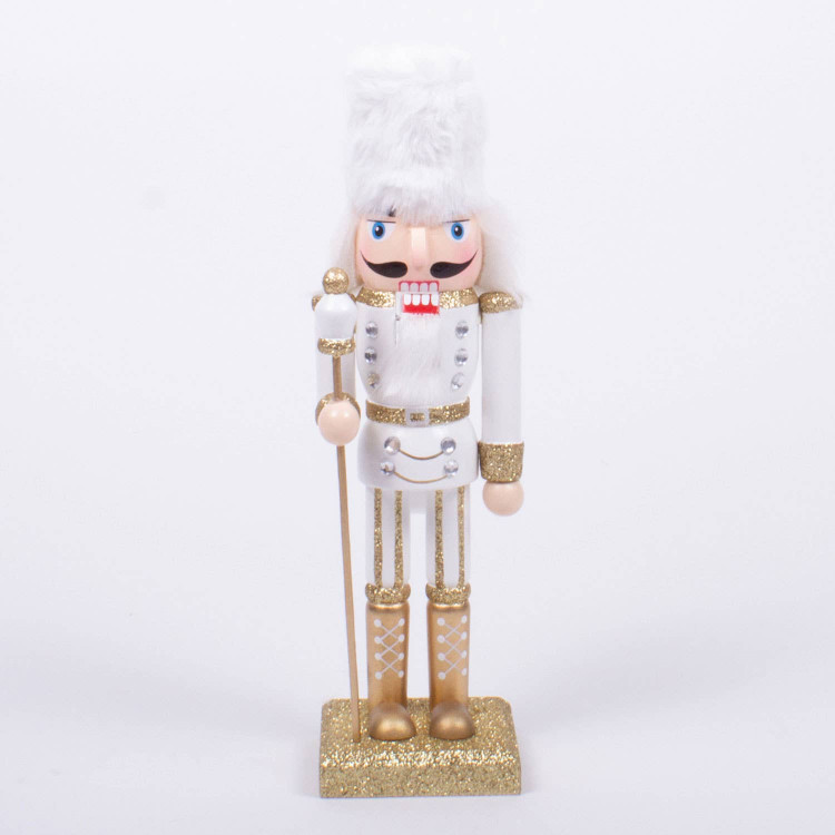 8 Oak Lane White 10" Nutcracker