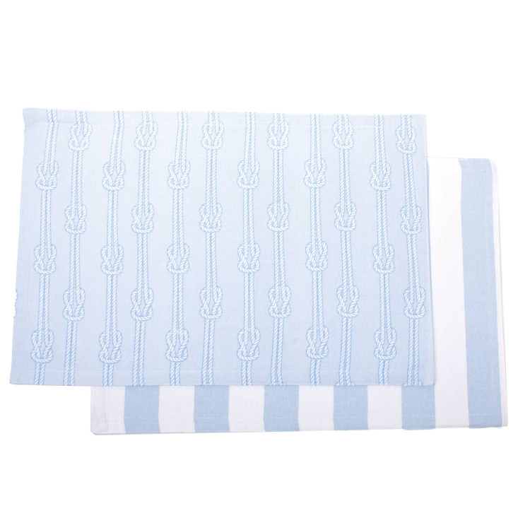 8 Oak Lane Reversible Placemat- Nautical Knot