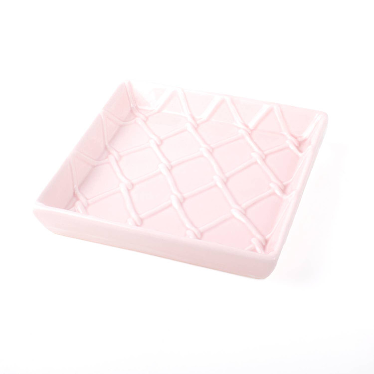8 Oak Lane Ceramic Beverage Napkin Tray- Pink
