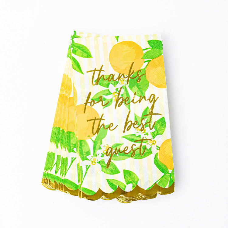 8 Oak Lane Orange Blossom Paper Guest Towel Packs