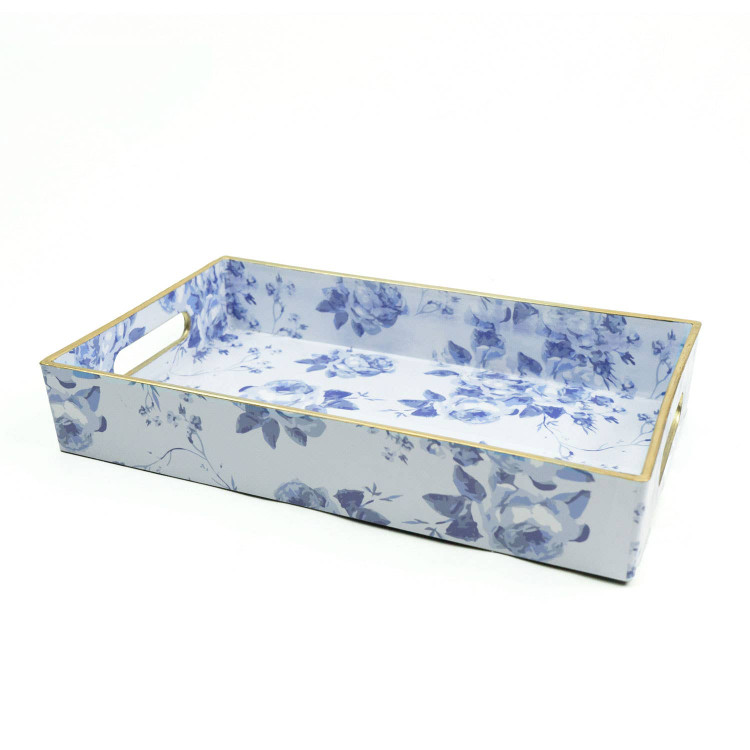 8 Oak Lane Blue Rose Vanity Tray