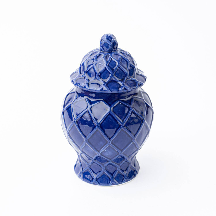 8 Oak Lane AE4Navy Textured Ginger Jar - Small