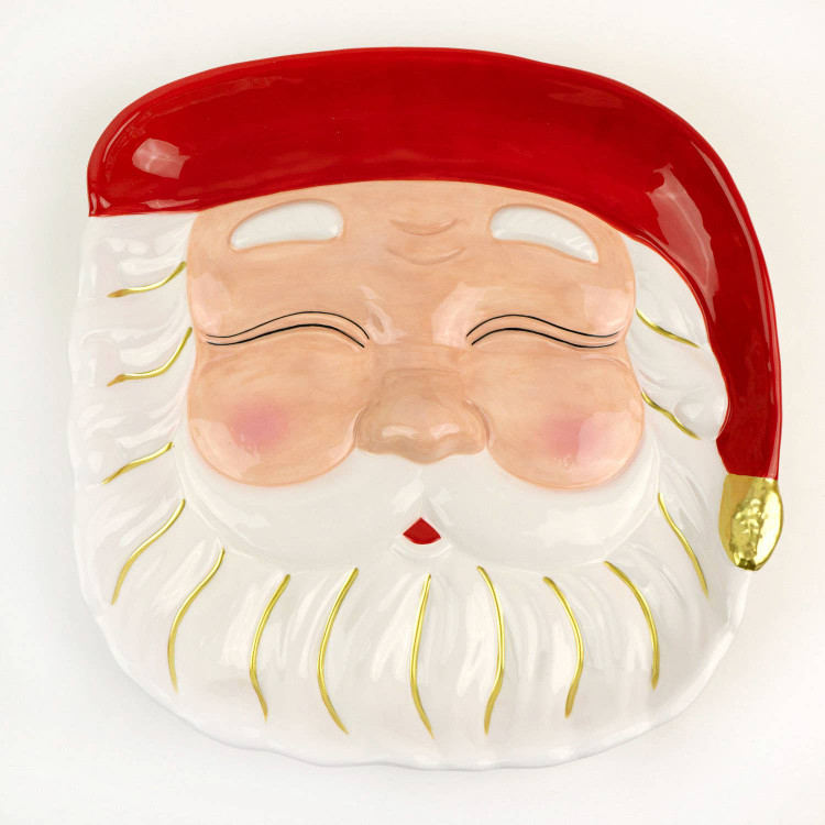 8 Oak Lane Red Santa Platter