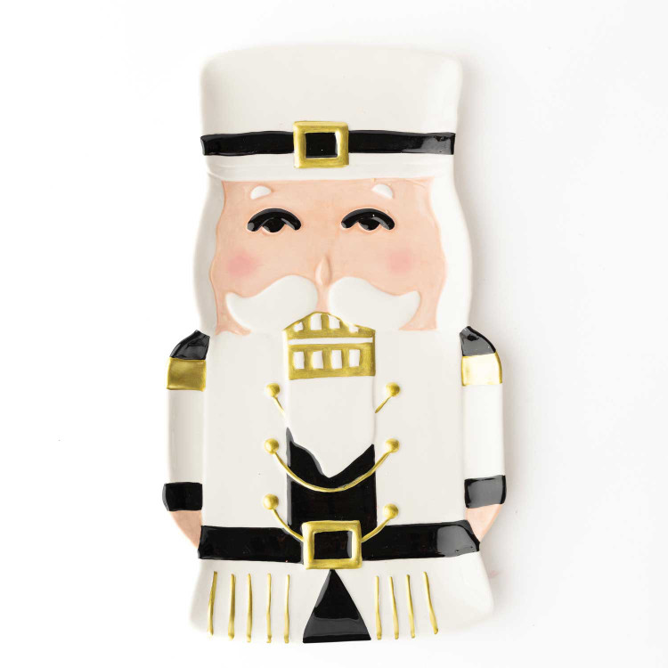 8 Oak Lane White Nutcracker Platter