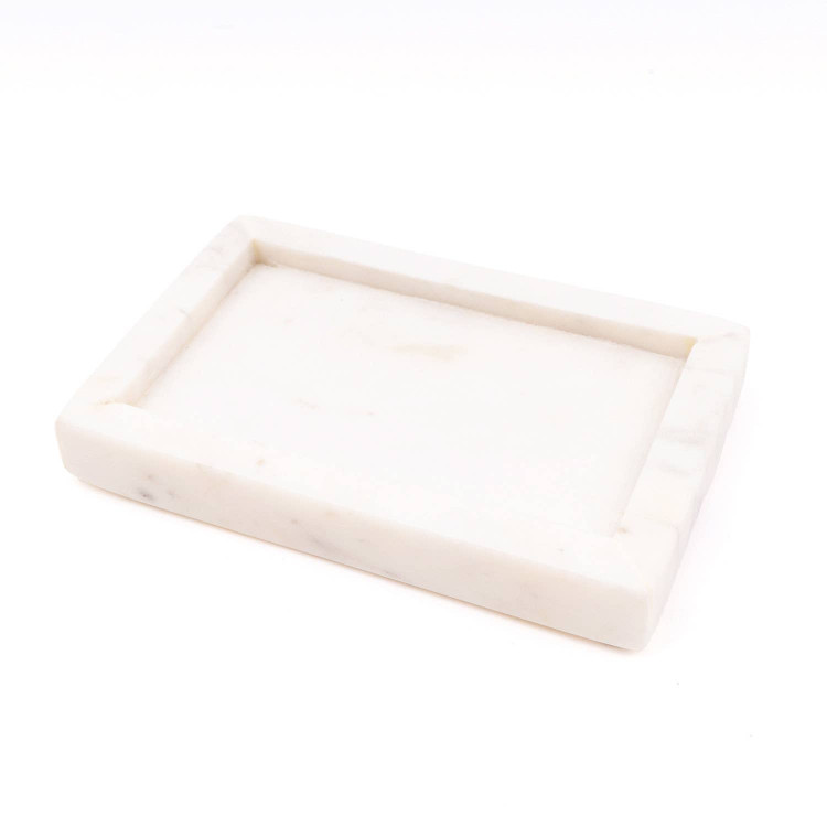 8 Oak Lane White Marble Soap Dish
