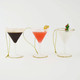 8 Oak Lane Detail of  Martini 3pc Glass Ornament Set