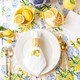 picture of 8 Oak Lane Embroidered Dinner Napkin- Lemon