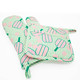 Oven Mitt Set- Pickleball Stripe