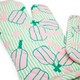 picture of 8 Oak Lane Oven Mitt Set- Pickleball Stripe