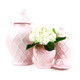 picture of 8 Oak Lane Ginger Jar - Large- Pink Textured