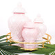 alt image of 8 Oak Lane Ginger Jar - Large- Pink Textured