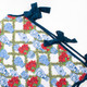 8 Oak Lane Poinsettia Ginger Jar Quilted and Velvet Trimmed Tree Skirt