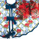 8 Oak Lane Detail of Poinsettias Quilted and Velvet Trimmed Tree Skirt