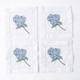8 Oak Lane Hydrangea Stem Embroidered Cocktail Napkin Set