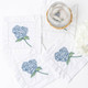 8 Oak Lane Hydrangea Stem Embroidered Cocktail Napkin Set