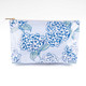 8 Oak Lane Hydrangea Stem Clear Coated Travel Cosmetic Case