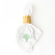 8 Oak Lane Deco Palm Embroidered Dinner Napkin