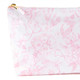 Detail of 8 Oak Gifts Pink Bow Toile Clear Coated Travel Cosmetic Case