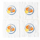 8 Oak Lane Lemon Prawns Embroidered Cocktail Napkin Set