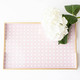 8 Oak Lane Pink Cane Rectangular Tray