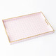 8 Oak Lane Pink Cane Rectangular Tray