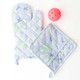 8 Oak Lane Blue Pickleball Stripe Oven Mitt Set