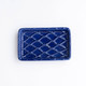 Image of 8 Oak Lane Navy Blue Textured Soap Dish