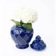 8 Oak Lane Navy Textured Ginger Jar - Small