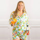 8 Oak LaneApéritif Stripe PJ Set with Shorts & Long Sleeve Top