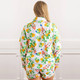 Image of 8 Oak Lane Apéritif Stripe PJ Set with Shorts & Long Sleeve Top