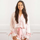 8 Oak LanePink Bow Toile Satin PJ Set Ruffle Short