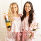 8 Oak LanePink Bow Toile Satin Ruffle Short PJ Set